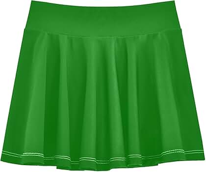 Amazon.com: Green Girls Tennis Skirts with Built in Shorts